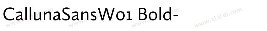 CallunaSansW01 Bold字体转换 CallunaSansW01 Bold字体转换